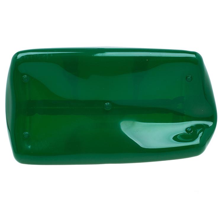 Pre Owned Furla Green Glossy Rubber Candy Satchel