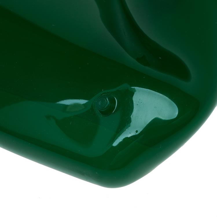 Pre Owned Furla Green Glossy Rubber Candy Satchel