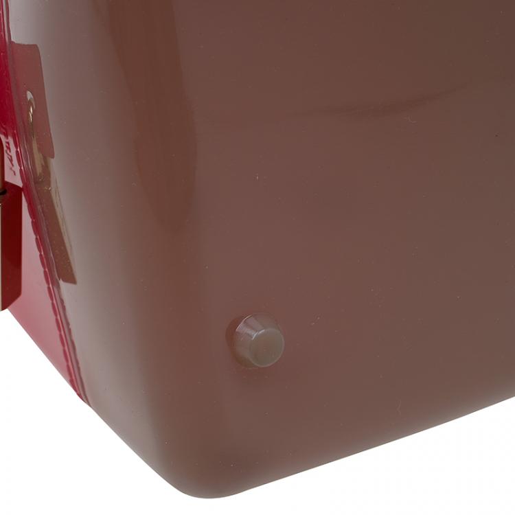 Pre Owned Furla Tri Color Glossy Rubber Mini Candy Satchel