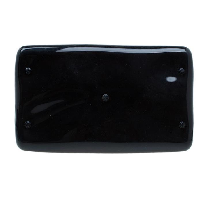 Pre Owned Furla Onyx Glossy Rubber Limited Edition Painting Candy Satchel