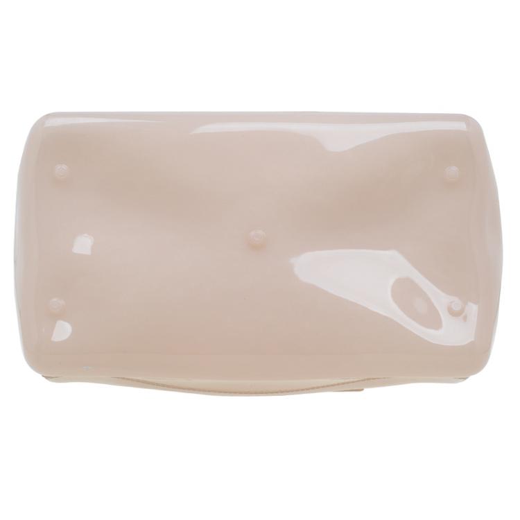 Pre Owned Furla Nude Glossy Rubber Candy Satchel