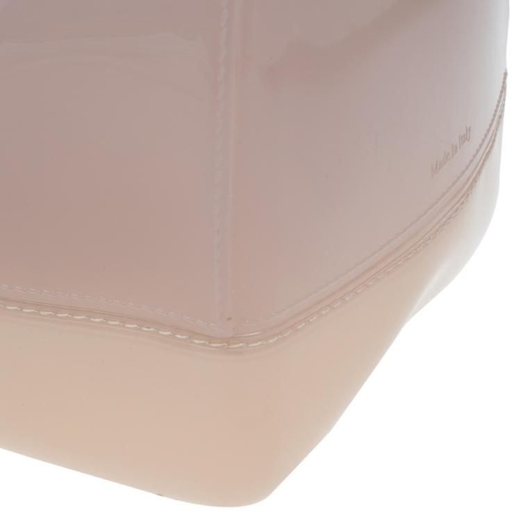 Pre Owned Furla Nude Glossy Rubber Candy Satchel