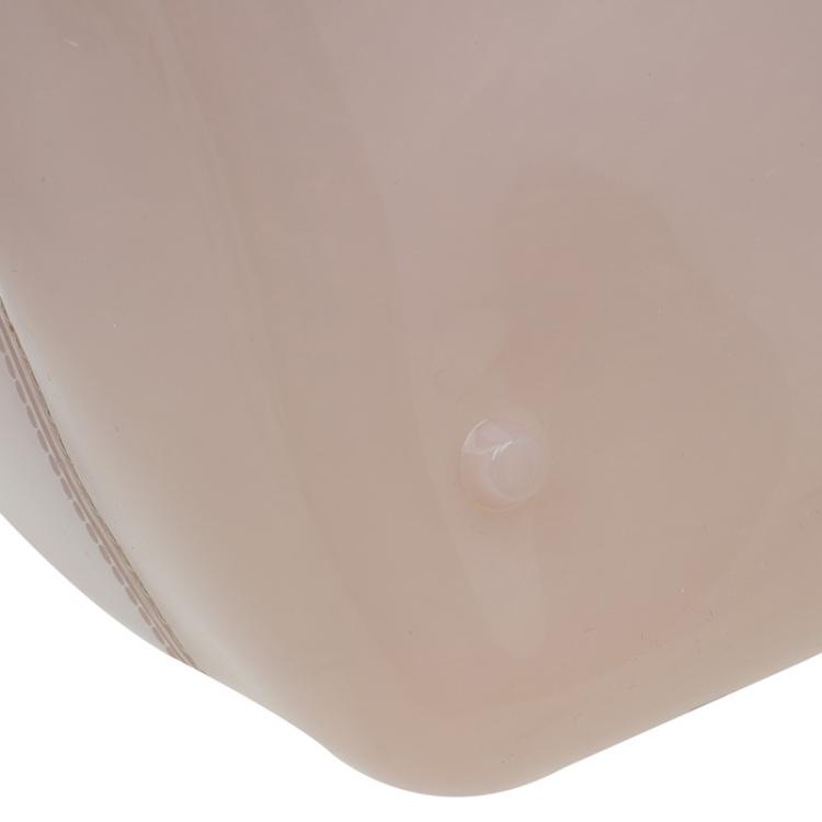 Pre Owned Furla Nude Glossy Rubber Candy Satchel