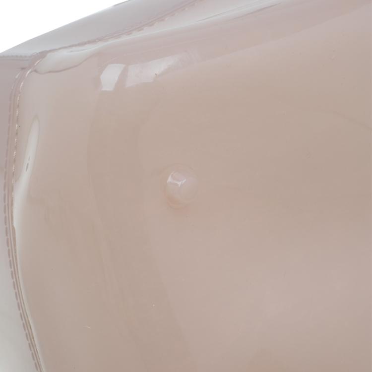 Pre Owned Furla Nude Glossy Rubber Candy Satchel