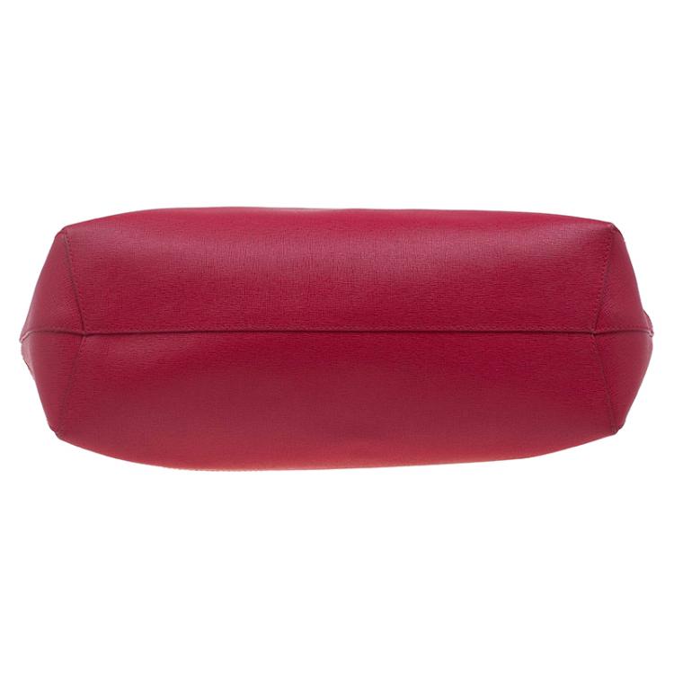 Pre Owned Furla Red Leather Melissa Shopping Tote