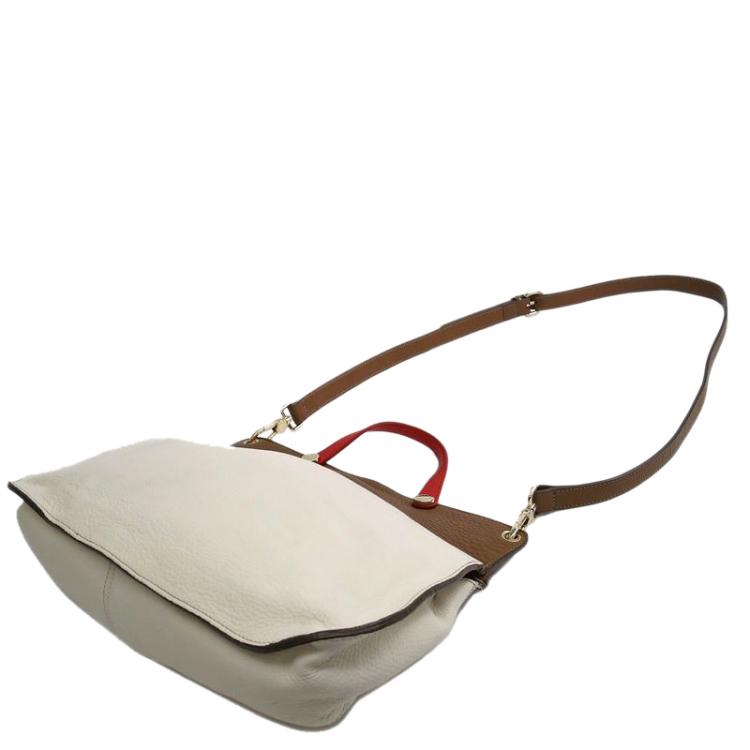 Pre Owned Furla Tricolor Leather Tote Bag