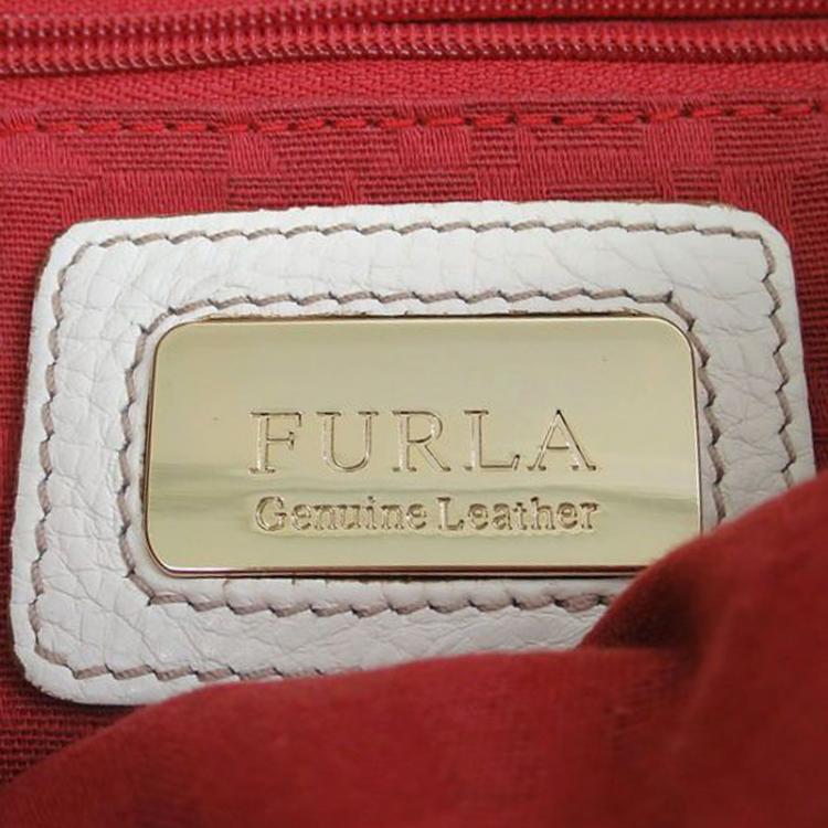 Pre Owned Furla Tricolor Leather Tote Bag