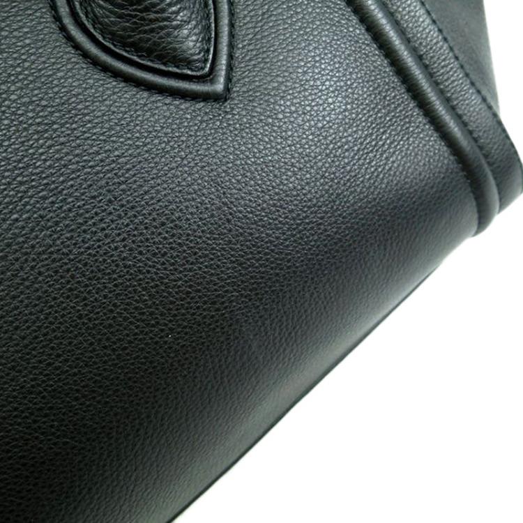 Pre Owned Furla Black Grainy Calf Leather Medium College Tote