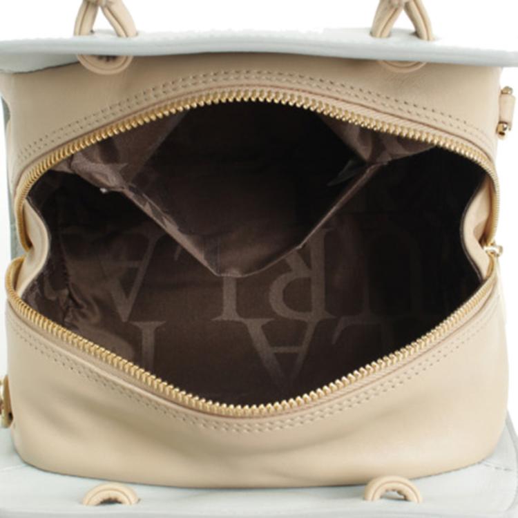 Pre Owned Furla Light Blue Leather Small Top Handle Crossbody Bag