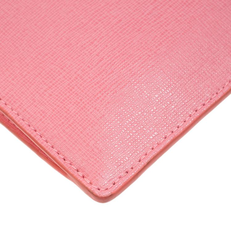 Pre Owned Furla Pink Leather Babylon Phone Bag