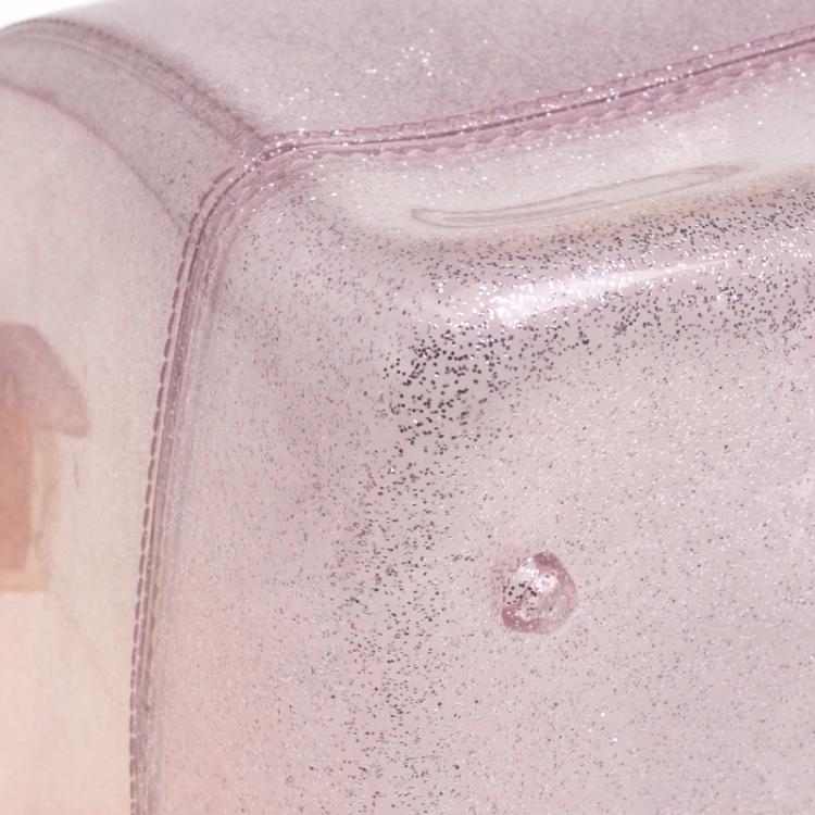 مملوكة مسبقًا Furla Pink Glitter Glossy Rubber Candy Satchel