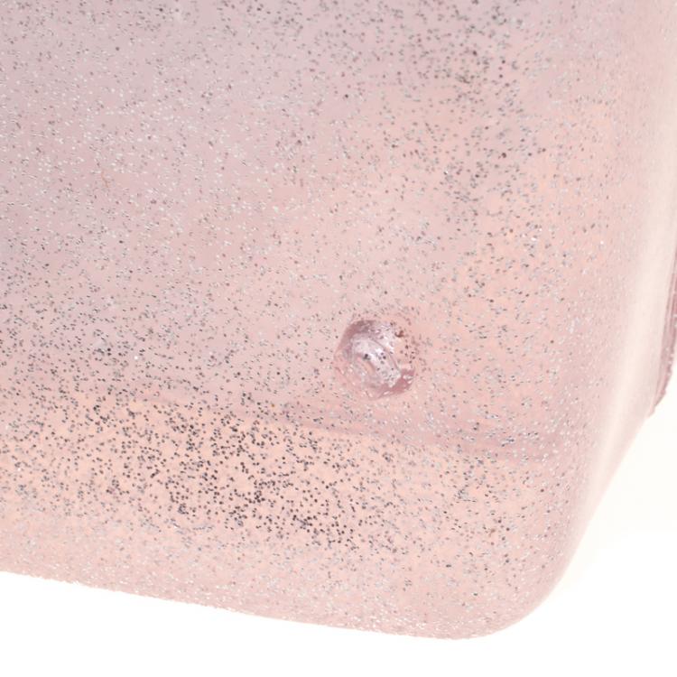 مملوكة مسبقًا Furla Pink Glitter Glossy Rubber Candy Satchel