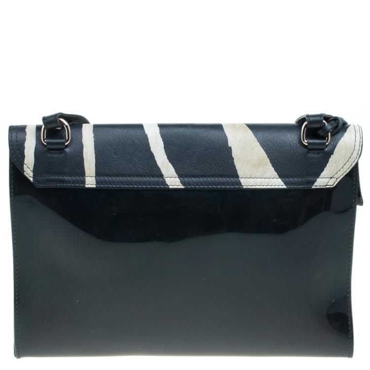 Pre Owned Furla Black PVC and Leather Candy Pochette Shoulder Bag