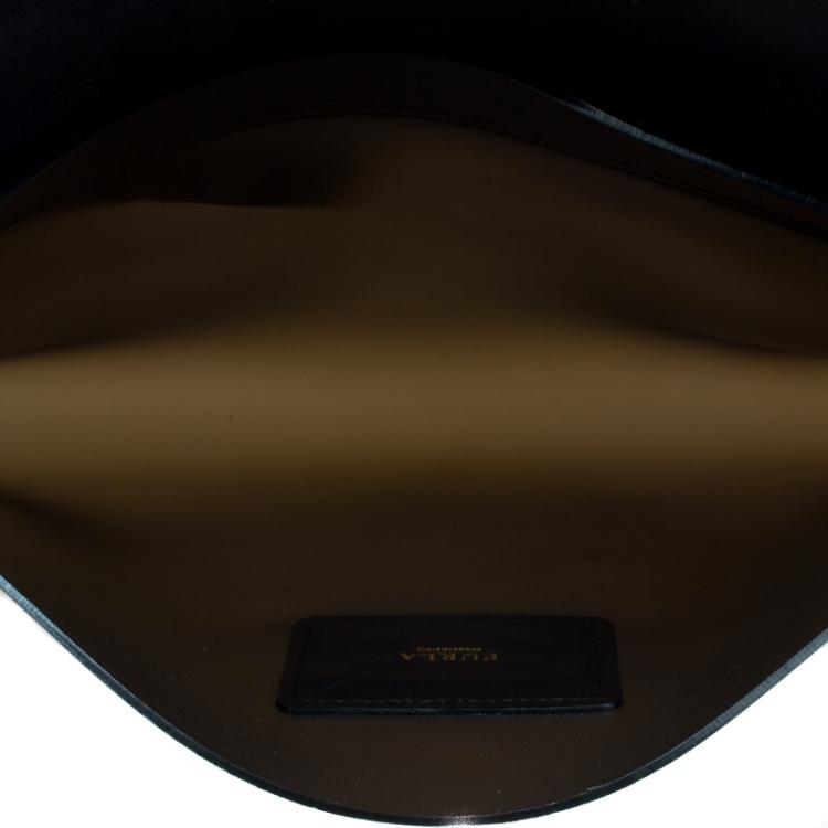 Pre Owned Furla Black PVC and Leather Candy Pochette Shoulder Bag
