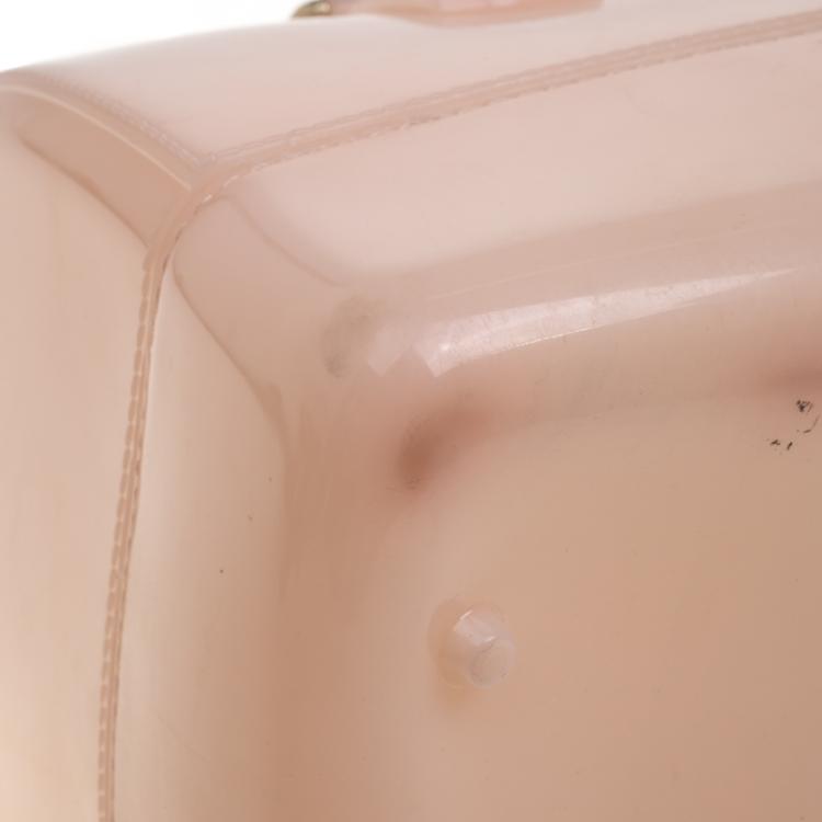 مملوكة مسبقًا Furla Light Peach Glossy Rubber Candy Satchel