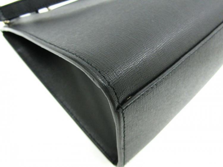 Pre Owned Furla Onyx Calf Leather Julia Top Handle Bag