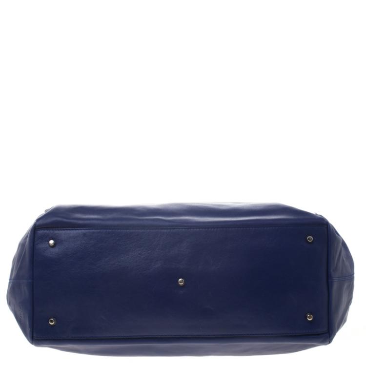 Pre Owned Furla Blue Leather Tote