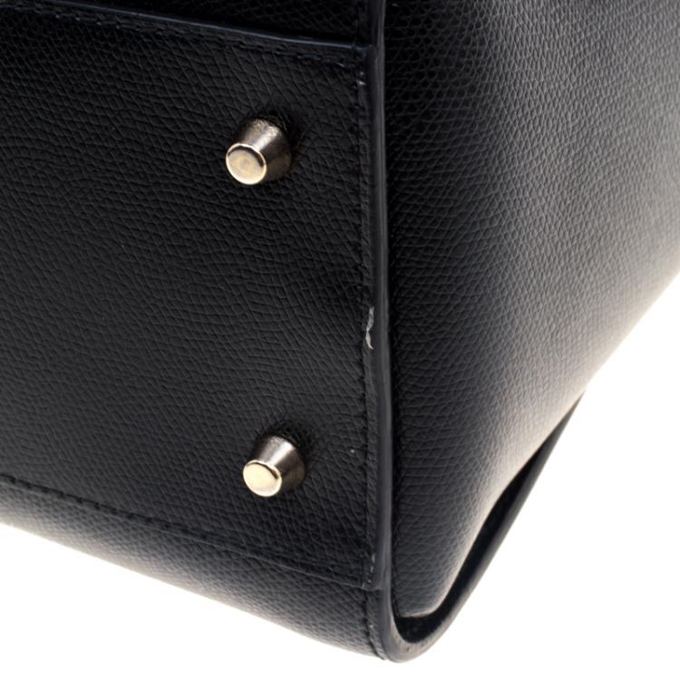 Pre Owned Furla Black Leather Metropolis Top Handle Bag