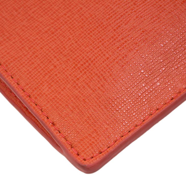 Pre Owned  Furla Coral Orange Babylon Phone Bag