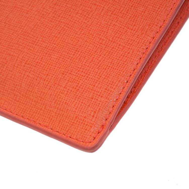 Pre Owned  Furla Coral Orange Babylon Phone Bag