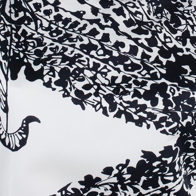 Pre Owned Giambattista Valli Monochrome Bell Sleeve Dress M