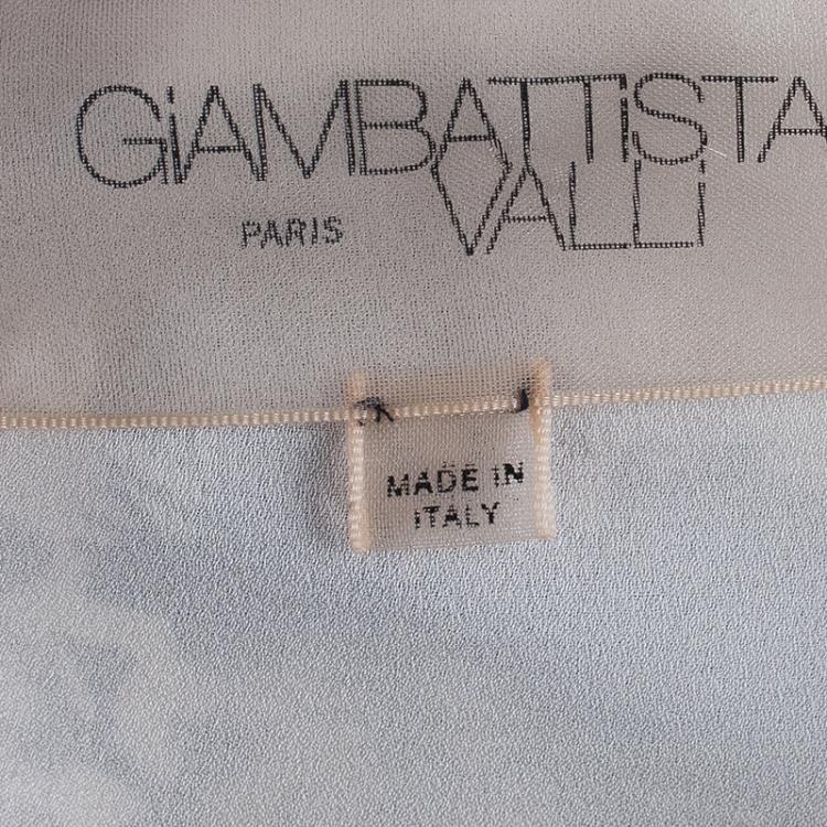Pre Owned Giambattista Valli Monochrome Bell Sleeve Dress M