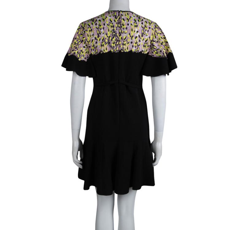 Pre Owned Giambattista Valli Black Embroidered Detail Dress M