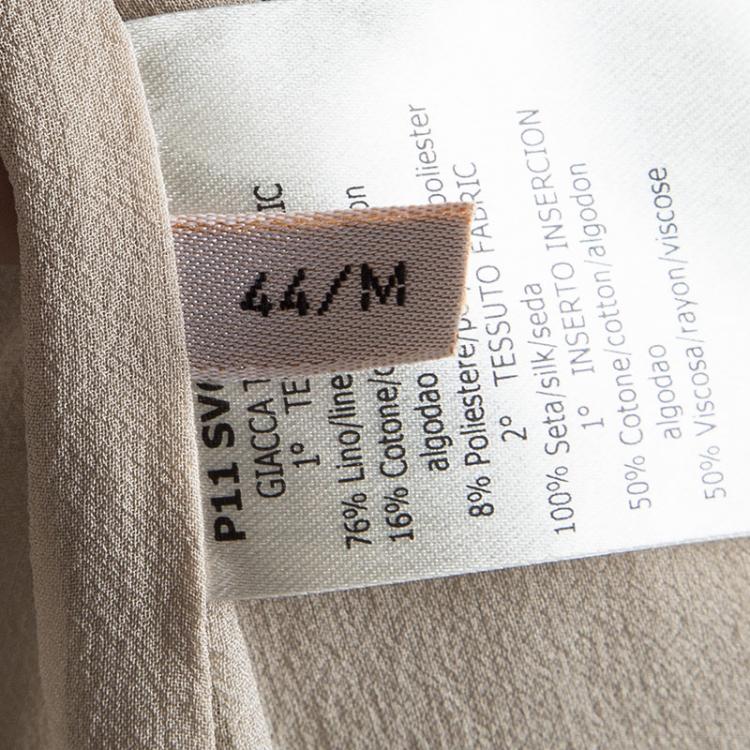 Pre Owned Giambattista Valli Silver Lurex Knit Boucle Jacket M