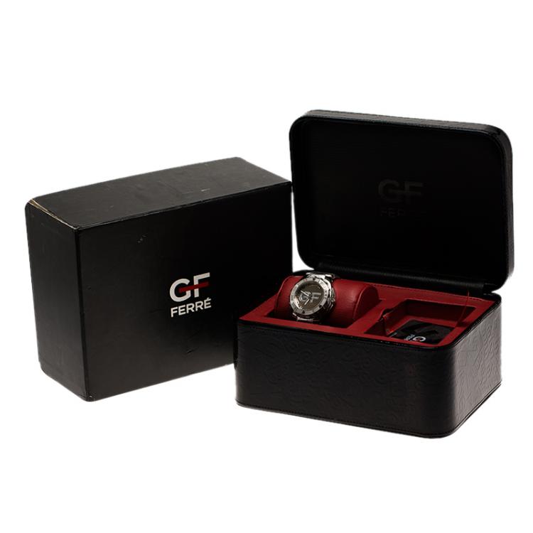 Pre Owned Gianfranco Ferre Silver-Plated Stainless Steel 9040J Limited Edition Women's Wristwatch 44MM