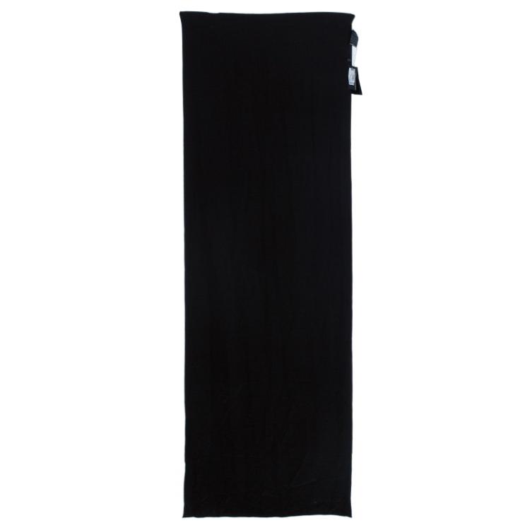 Pre Owned Giorgio Armani Black Silk Scarf