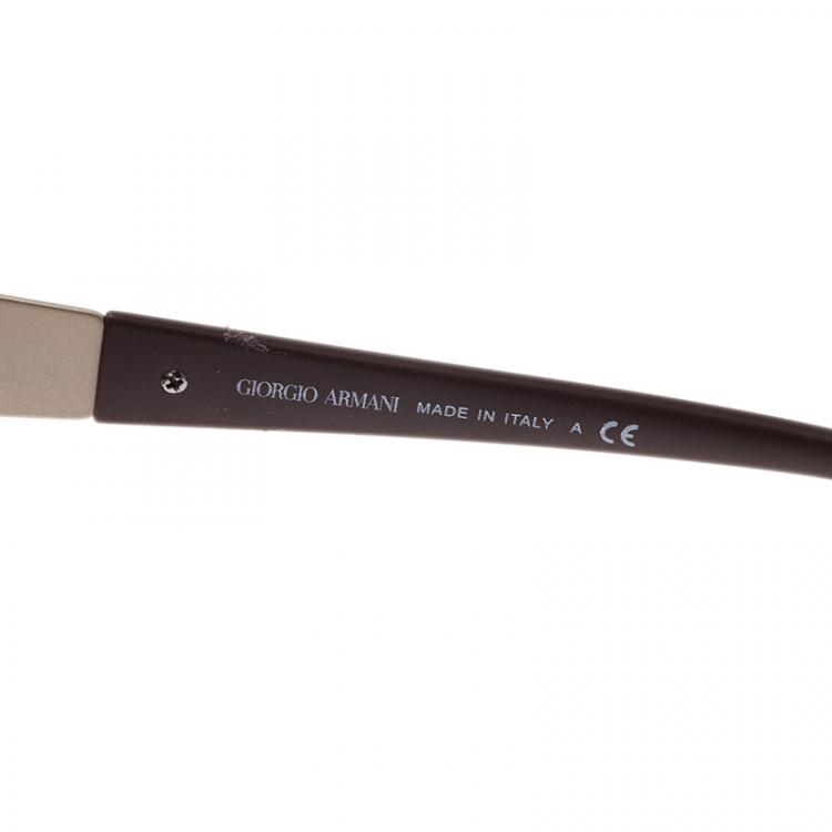 Pre Owned Giorgio Armani Brown Square Sunglasses