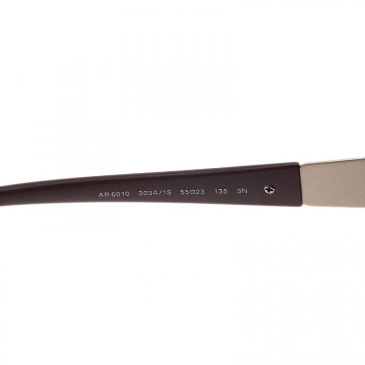 Pre Owned Giorgio Armani Brown Square Sunglasses