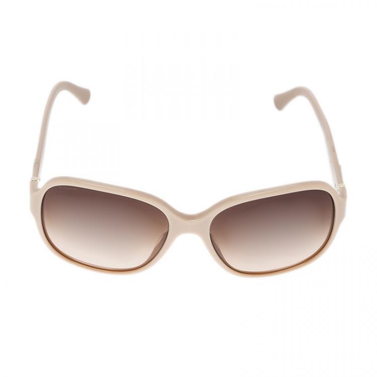 Oversized Square Sunglasses in Cream