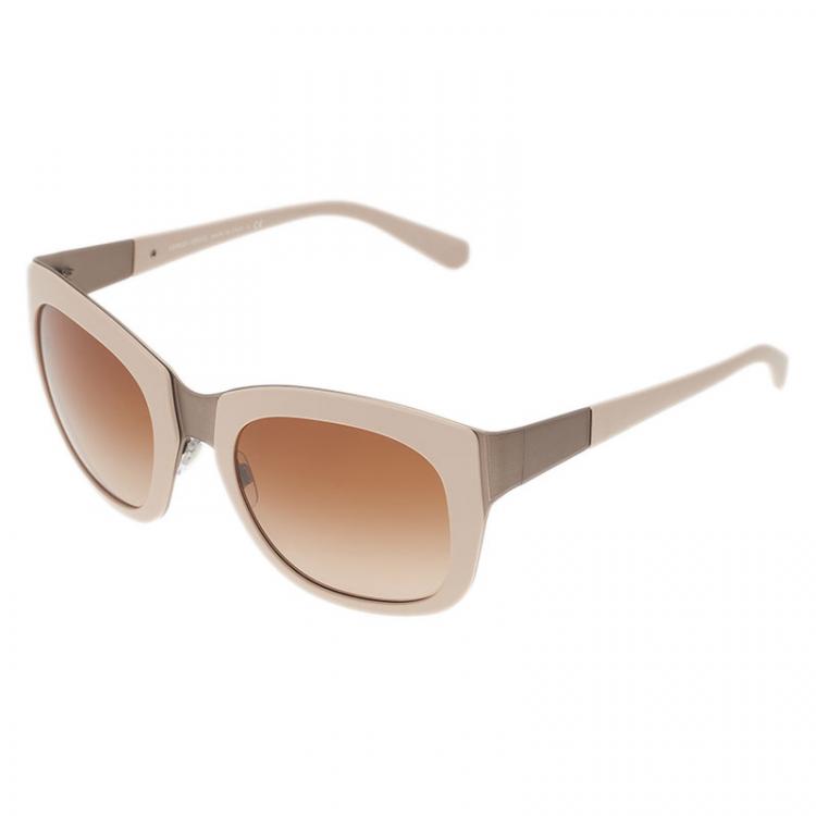 Pre Owned Giorgio Armani Cream 6010 Sunglasses