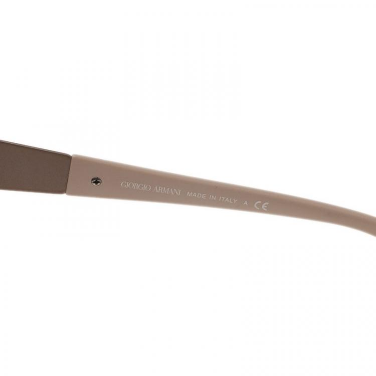 Pre Owned Giorgio Armani Cream 6010 Sunglasses