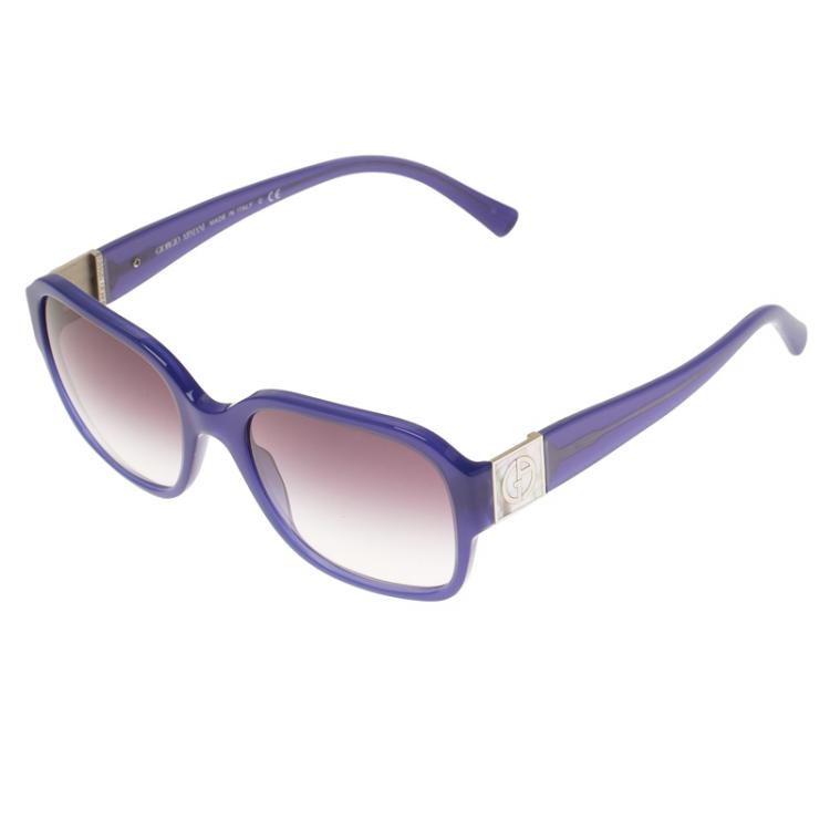 Pre Owned Giorgio Armani Blue 8022 Square Sunglasses