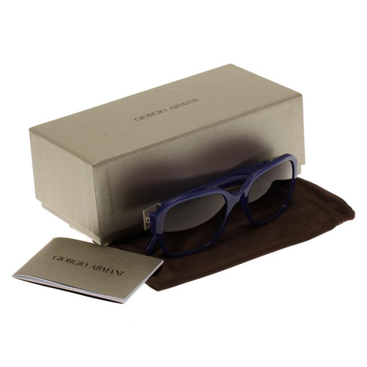 Pre Owned Giorgio Armani Blue 8022 Square Sunglasses