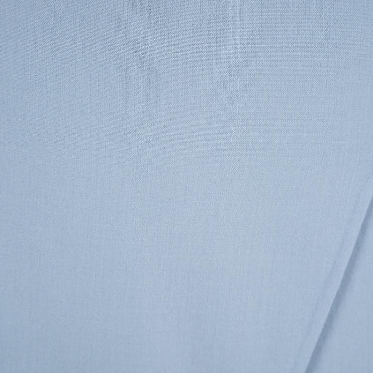 Pre Owned Giorgio Armani Blue Overlap Skirt Detail Wool Trousers S
