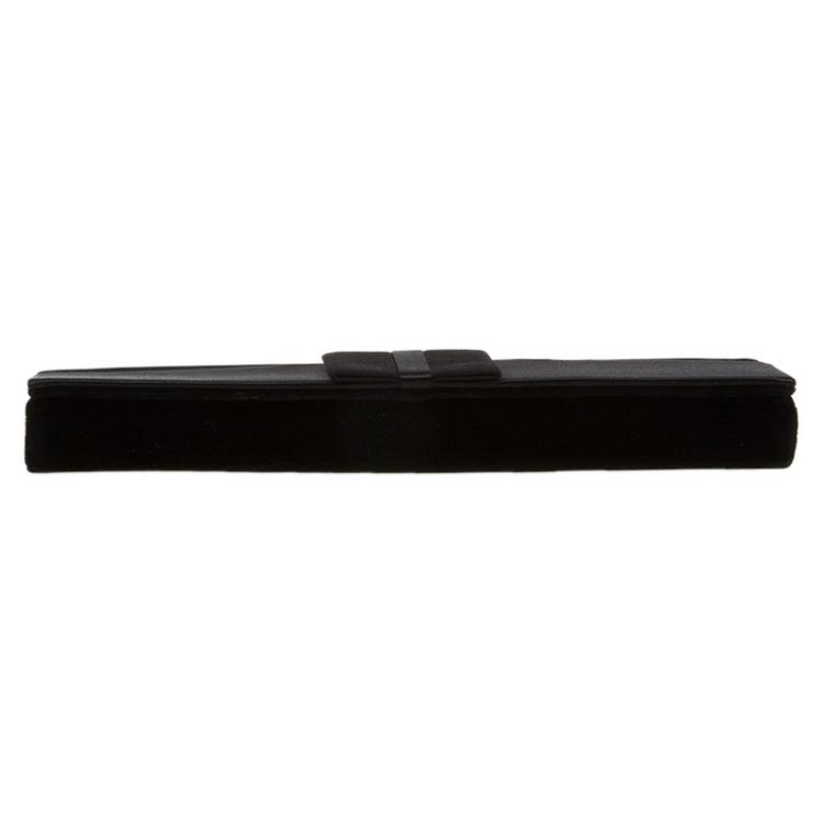 Pre Owned Giorgio Armani Black Velvet/Satin Bow Clutch