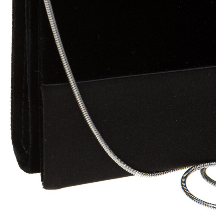 Pre Owned Giorgio Armani Black Velvet/Satin Bow Clutch