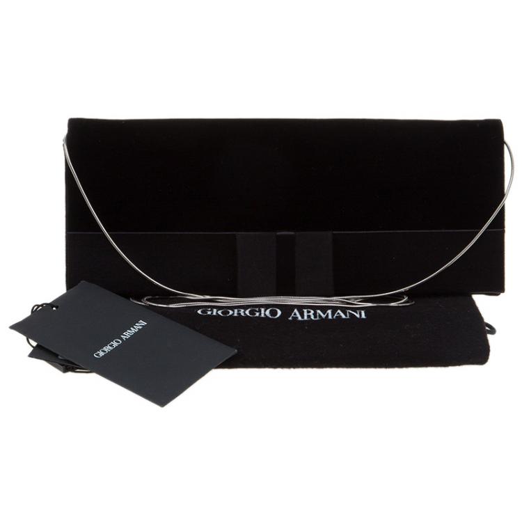 Pre Owned Giorgio Armani Black Velvet/Satin Bow Clutch