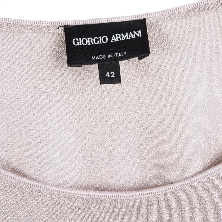 Pre Owned Giorgio Armani Blush Pink Oversized Short Sleeve Top M