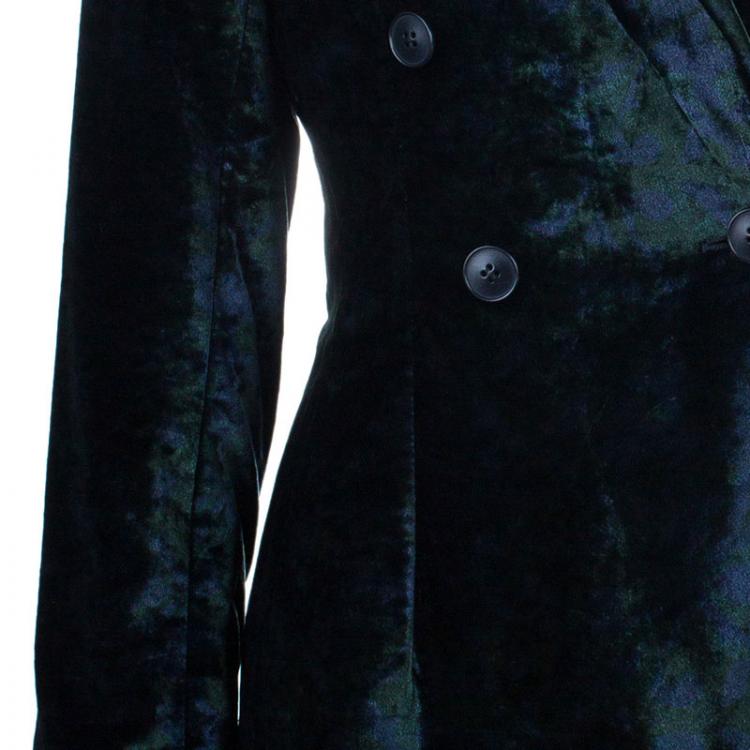 Pre Owned Armani Vintage Velvet Tricolor Blazer M