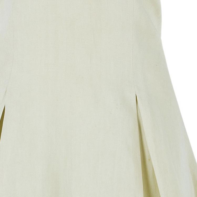 Pre Owned Giorgio Armani Off-white Flare Dress M