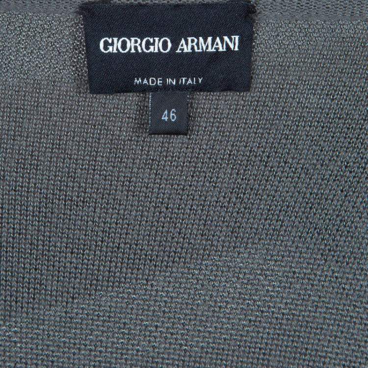 Pre Owned Giorgio Armani Grey Cashmere Sleeveless Top L