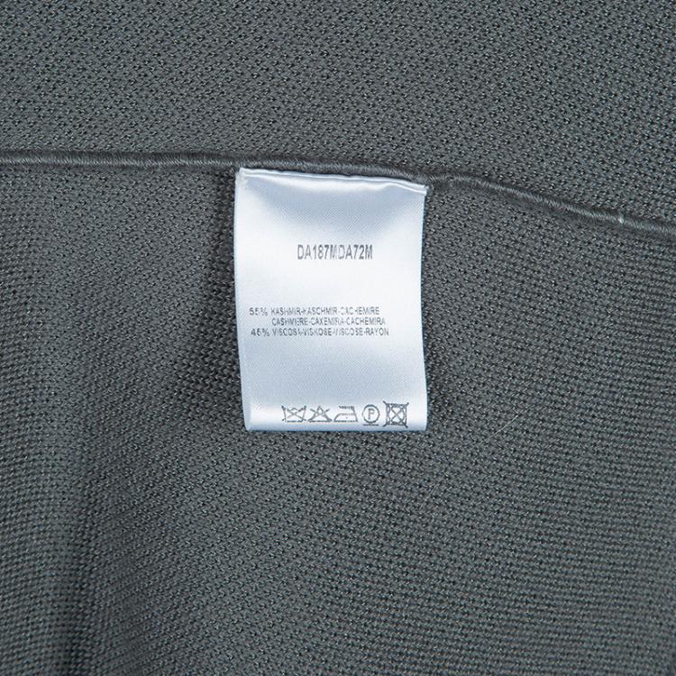 Pre Owned Giorgio Armani Grey Cashmere Sleeveless Top L