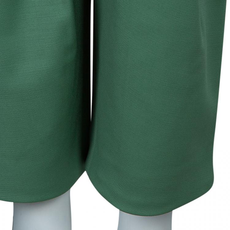 Pre Owned Giorgio Armani Green Tapered Trouser S