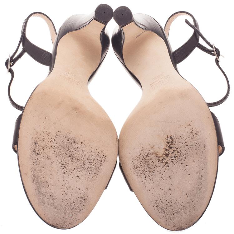 Pre Owned Giuseppe Zanotti Grey Jeweled Suede Sandals Size 38.5