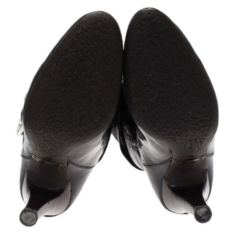 مملوكة مسبقًا Giuseppe Zanotti Black Patent Knee Boots Size 36