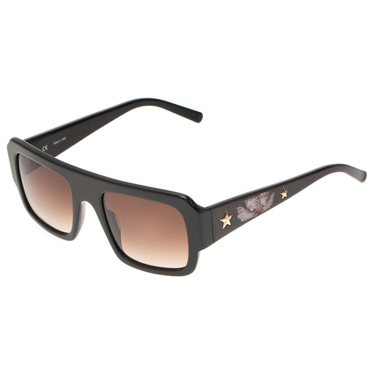 Pre Owned Givenchy Brown SGV686 Rectangle Sunglasses